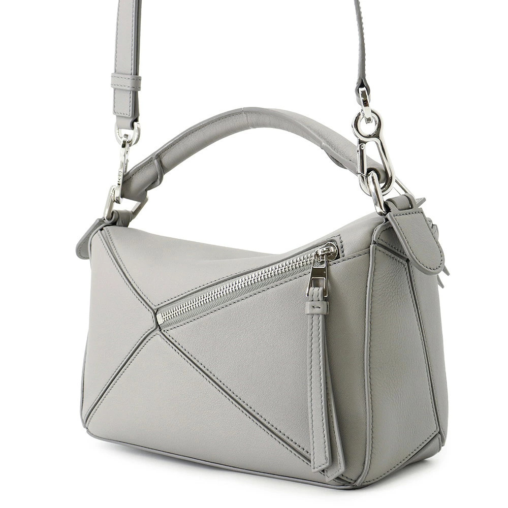 Loewe Shoulder Bag Puzzle Handbag Leather Black